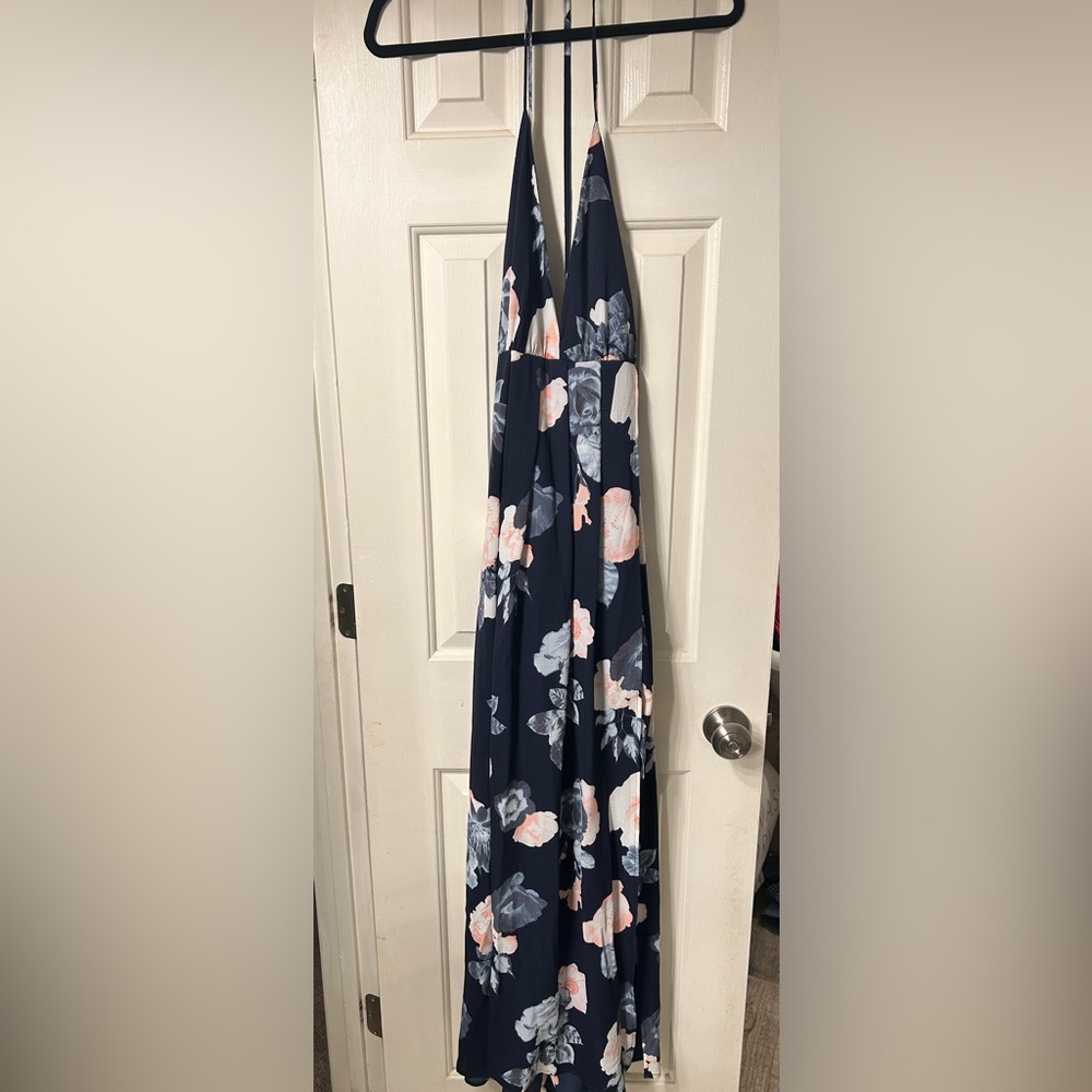 SIMPLEE Women Backless V Neck Floral Split Maxi Dress, Size M boho beach stretch - Picture 5 of 9